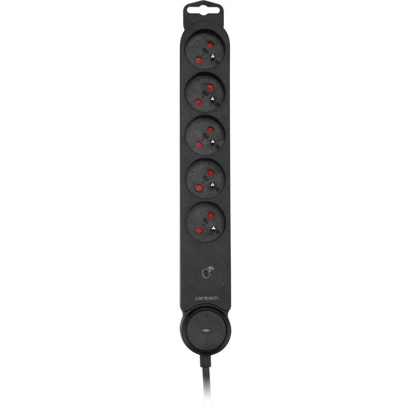 Bloc multiprise parafoudre 16A + interrupteur - Zenitech