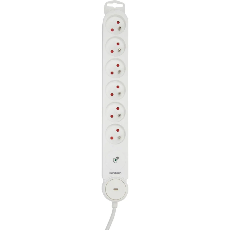 Bloc multiprise parafoudre 16A + interrupteur - Zenitech