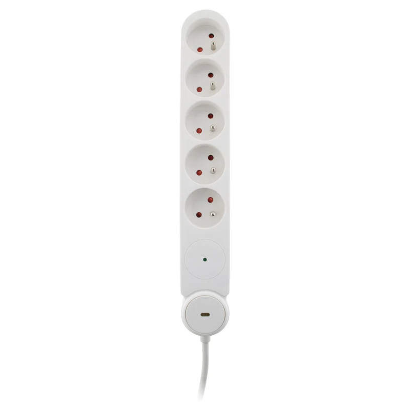 Multiprise parafoudre Schuko 16A + interrupteur - Zenitech