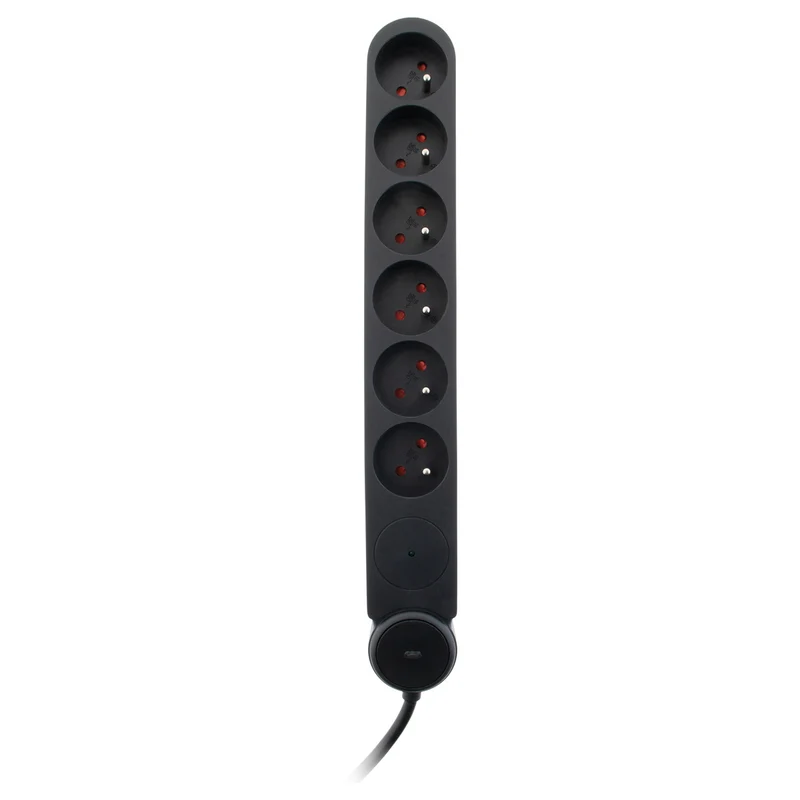 Multiprise parafoudre Schuko 16A + interrupteur - Zenitech