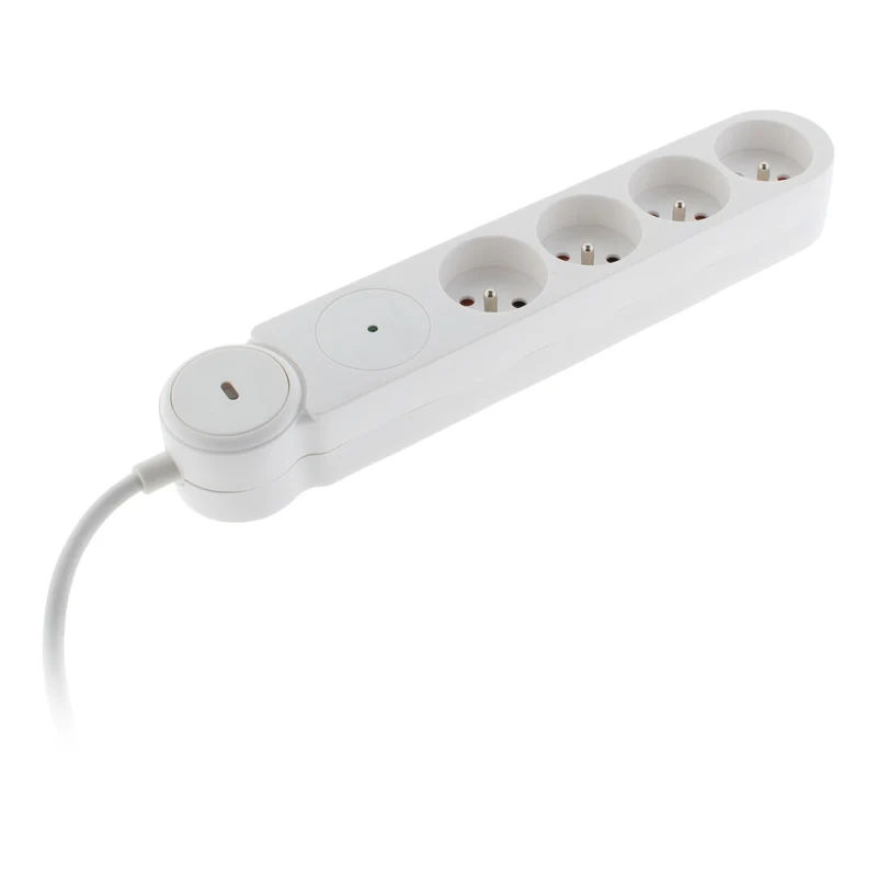 Multiprise parafoudre Schuko 16A + interrupteur - Zenitech