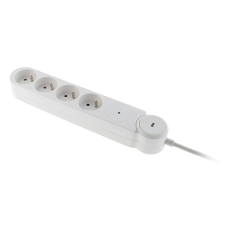 Multiprise parafoudre Schuko 16A + interrupteur - Zenitech