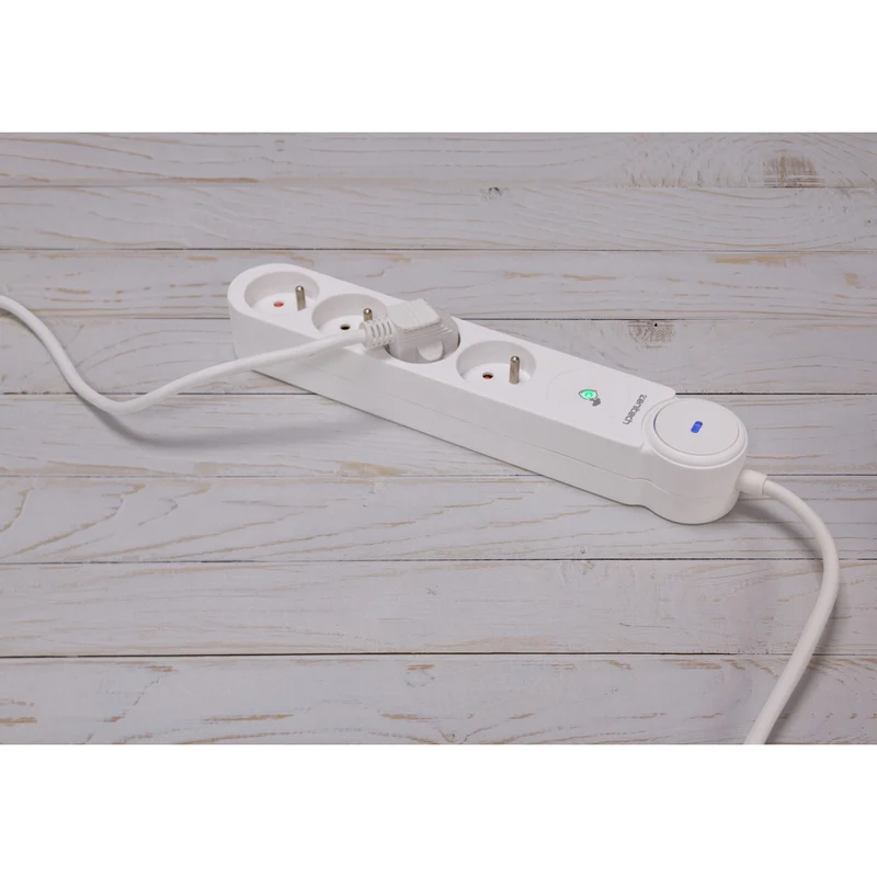 Multiprise parafoudre Schuko 16A + interrupteur - Zenitech