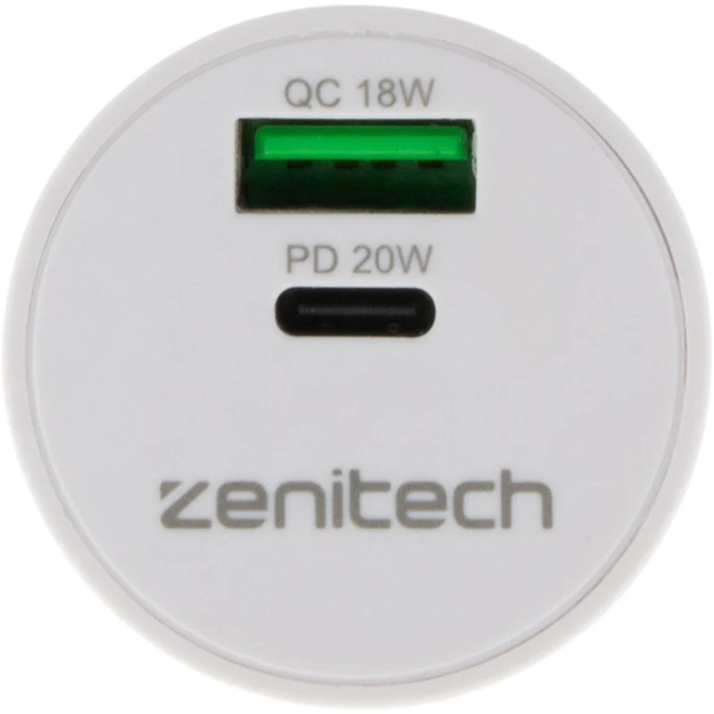 Mini chargeur USB A+C - Quick Charge - 20W - Zenitech