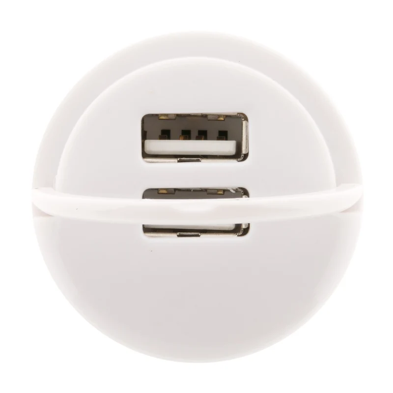 Double chargeur USB 2,1A avec anneau d'extraction Blanc - Zenitech