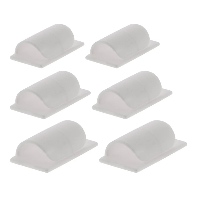 Lot de 6 clips larges (auto-collants) pour cordons et câbles - Zenitech