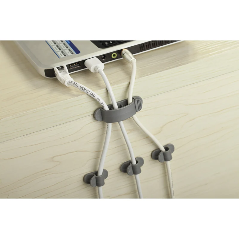 Lot de 10 fixes et range cordon ou câble (autocollants) - Zenitech