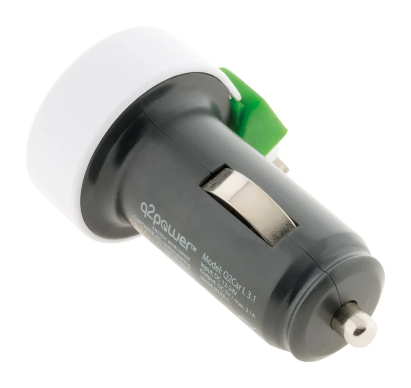 Chargeur voiture + câble IPhone + 2 USB - Q2 Power