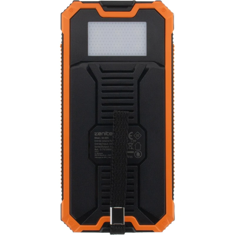 Chargeur solaire compact Powerbank + lampe torche - Orium