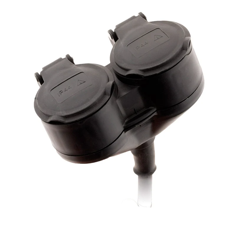 Prolongateur à double tête pour chantier HO7RN-F 16A 3G1,5mm² - Noir 1m - Zenitech