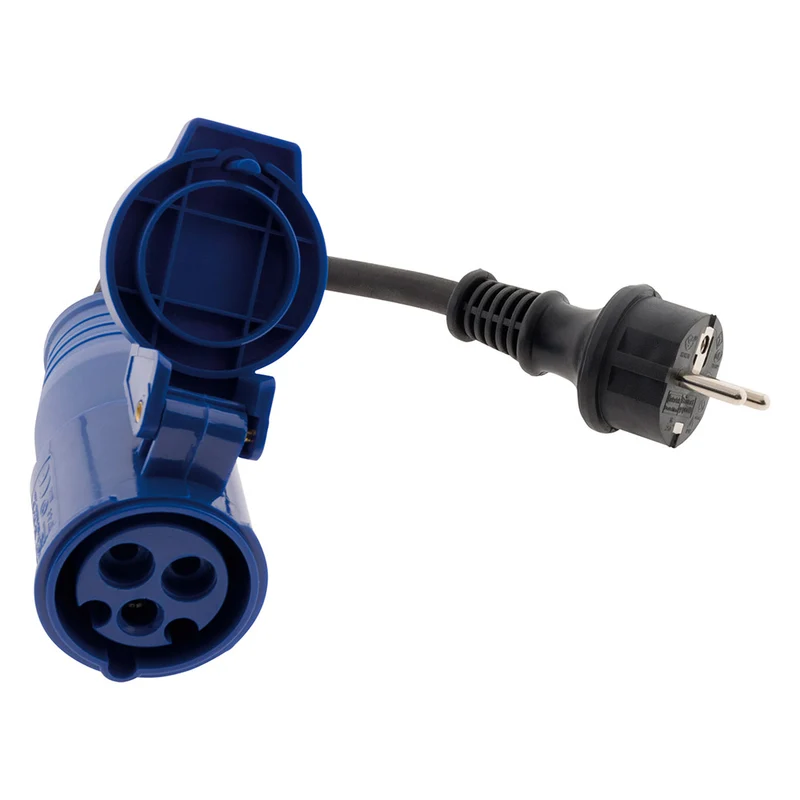 Adaptateur femelle CEE17 en mâle 16A 2P+T - Bleu - Zenitech