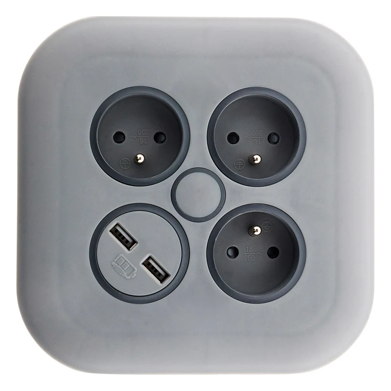 Enrouleur domestique 3 x 2P+T 16A + 2x USB - Zenitech