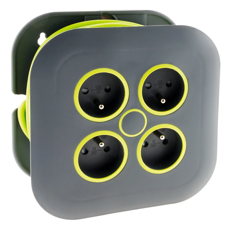 Enrouleur domestique 4 x 2P+T 16A - 7m - Zenitech