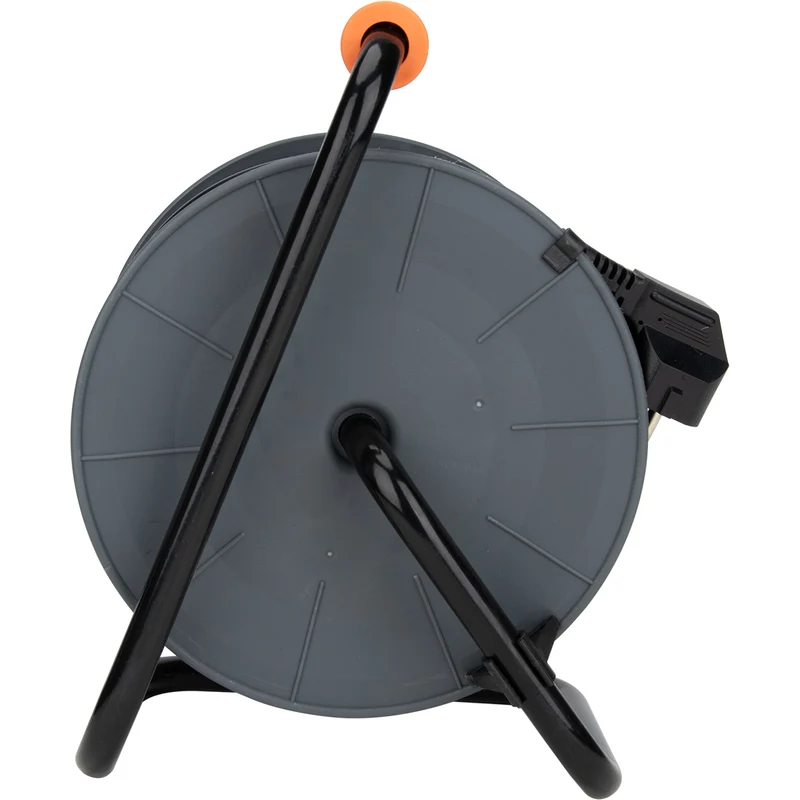 Enrouleur 4 prises 16A câble 3G1,5mm² 20m + coupe-circuit - Noir - Zenitech