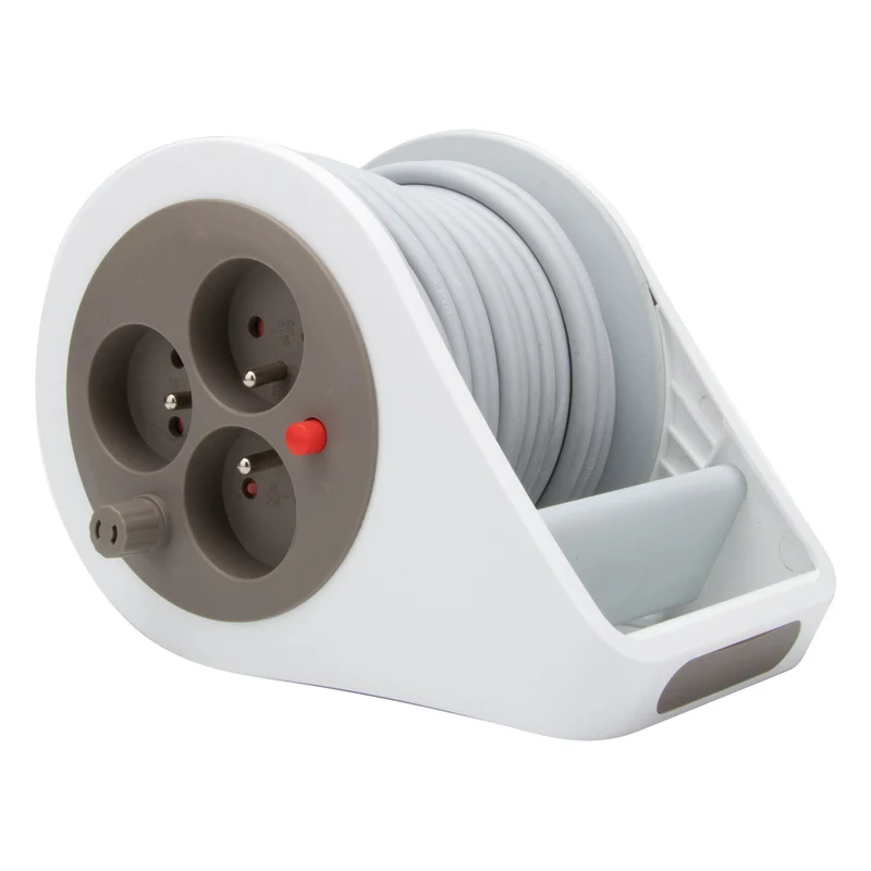 Mini enrouleur design 3 prises 2P+T - 7m - Zenitech