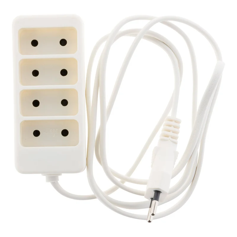 Bloc multiprise 4 prises 6A 2P - Blanc - Zenitech