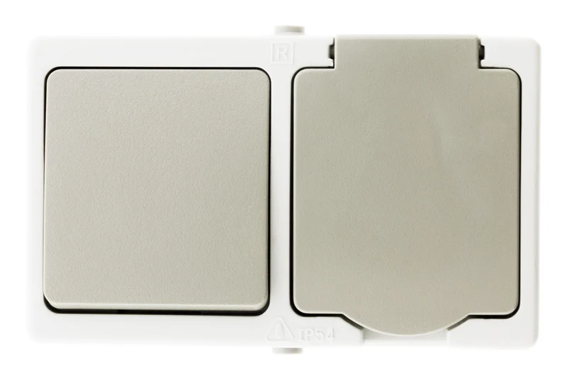Appareillage mixte horizontal va-et-vient et prise 2P+T - Zenitech