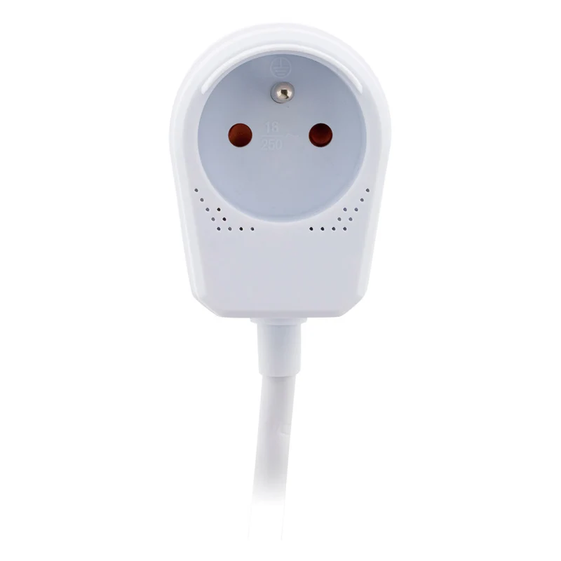 Prolongateur HO5VV-F 3m avec prise gigogne - Blanc - Zenitech