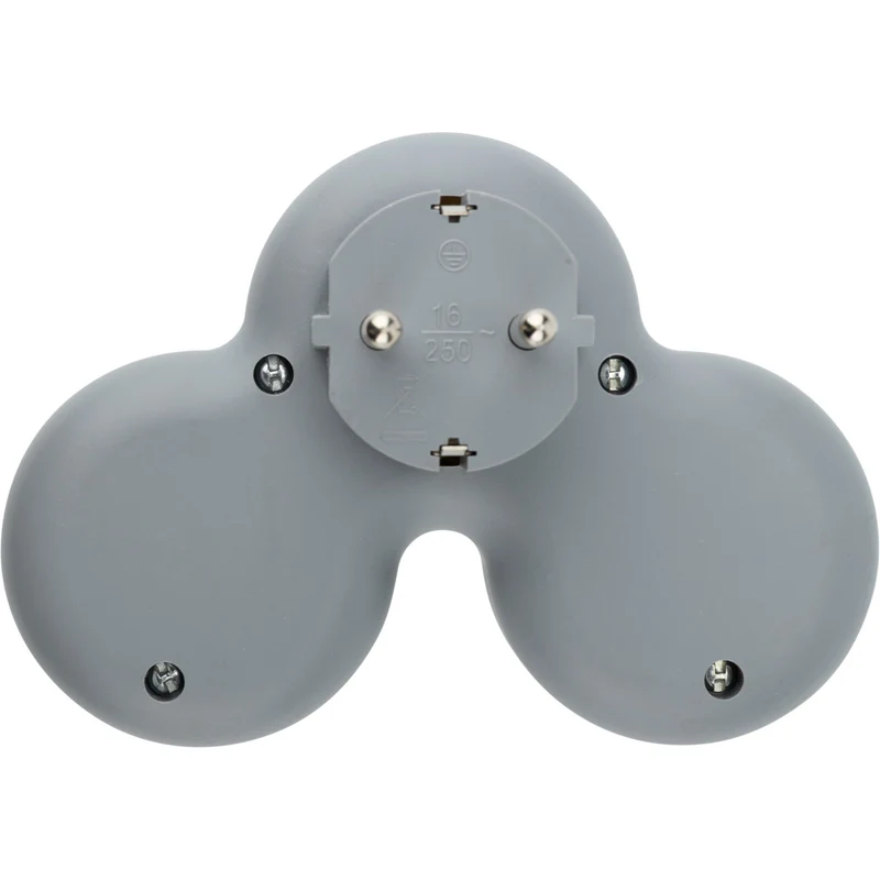 Biplite Schuko 16A + USB A+C 20W - Blanc/Gris - Bolea - Zenitech