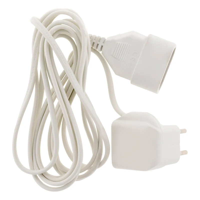 Prolongateur HO3VVH2-F 2x0,75mm² 6A 3m avec prise gigogne - Blanc - Zenitech