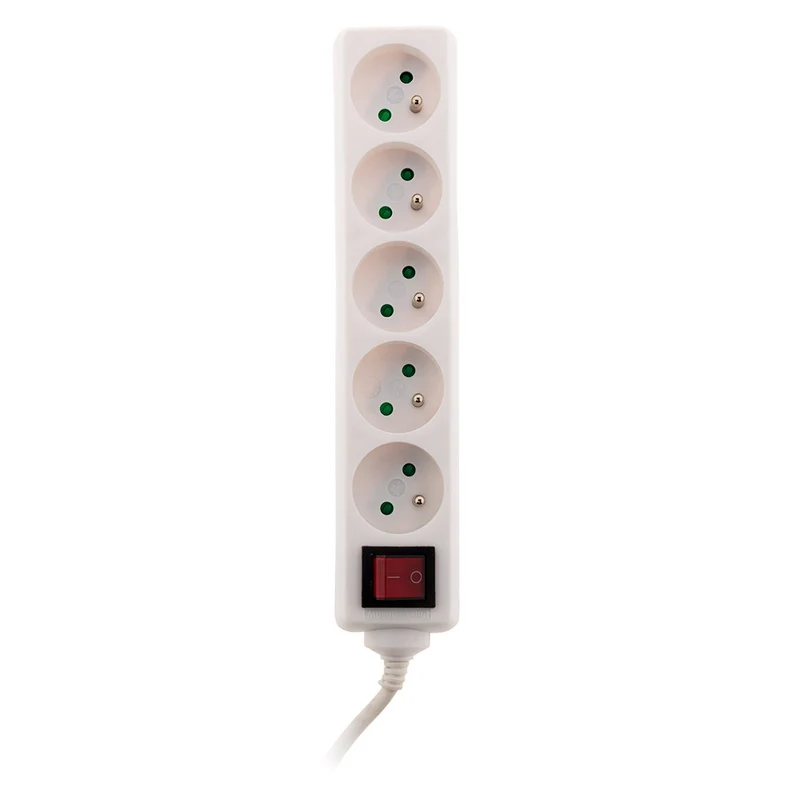 Bloc prises + interrupteur + fiche extraplate 1m - Zenitech