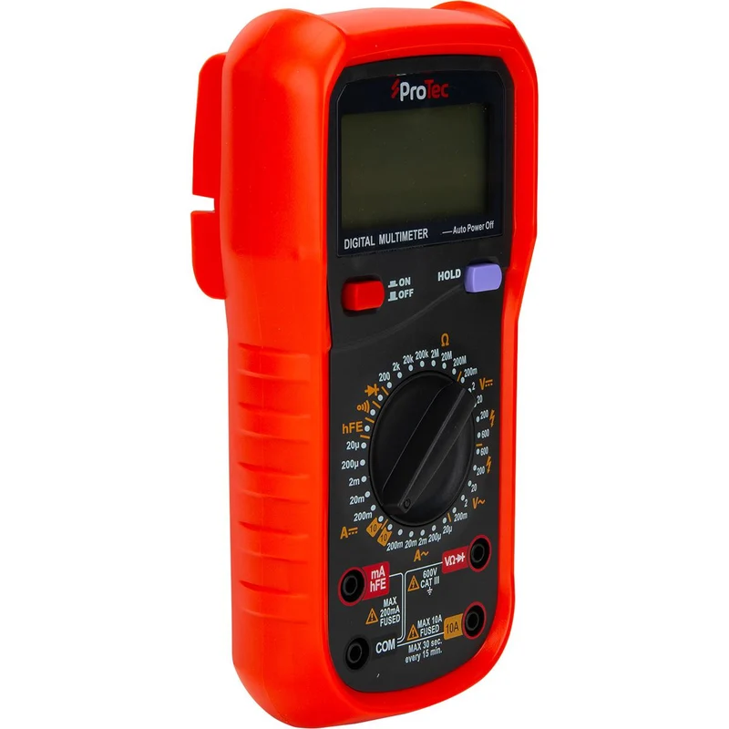Multimètre digital antichoc 8 fonctions CAT III 600V - Protec
