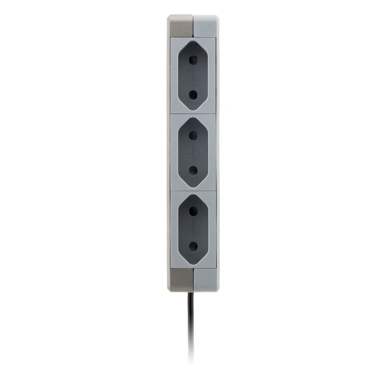 Bloc multiprise 6 prises type C 10A - Gris - Thomson