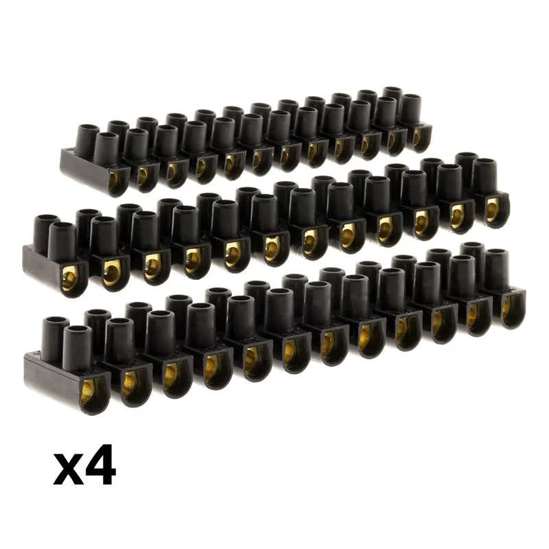 Lot 4 barrettes 1x4mm² + 1x6mm² + 2x10mm² Noir - Zenitech