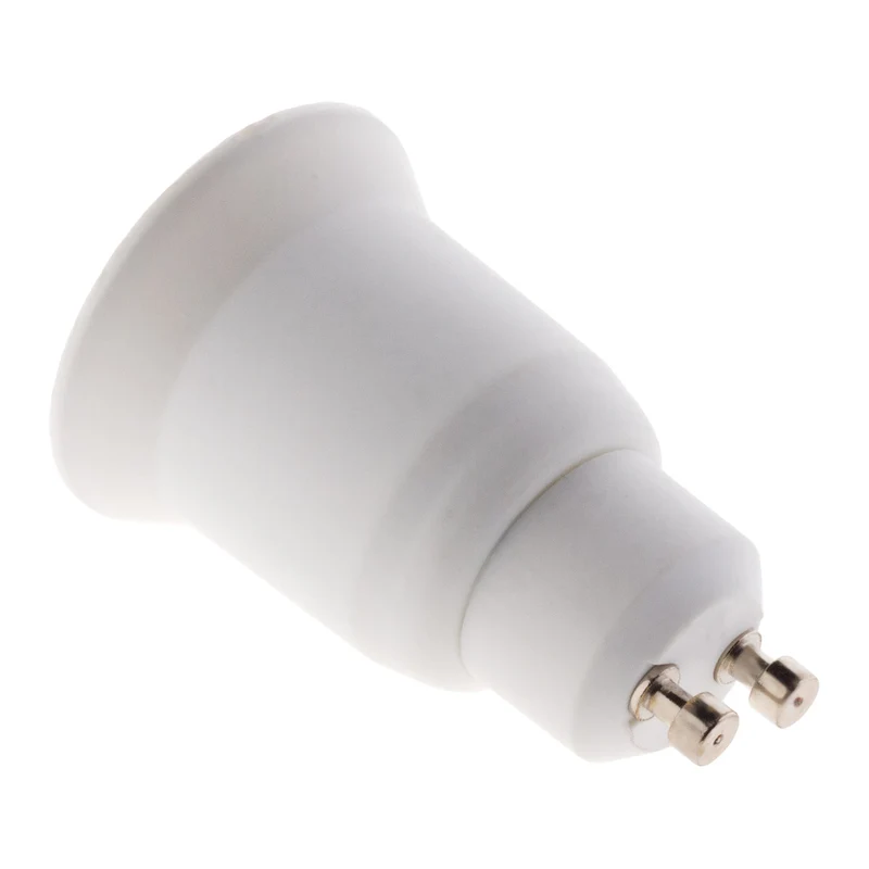 Adaptateur de douille GU10 vers E27 à baïonnette - ampoules LED et halogènes - Blanc - Zenitech