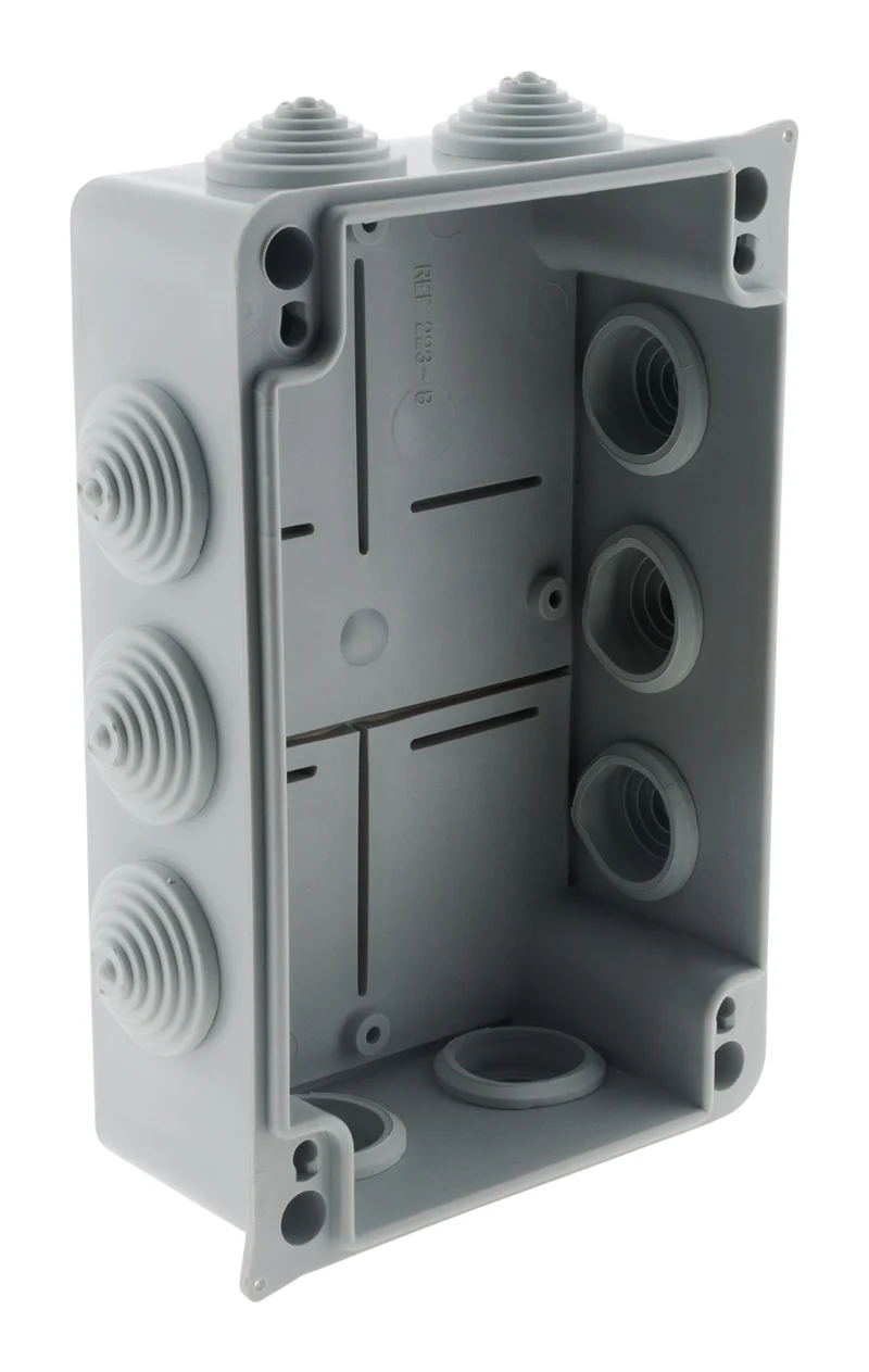 Boîte dérivation IP54 à visser 1/4 de tour 175 x 110 x 83mm - Gris - Zenitech