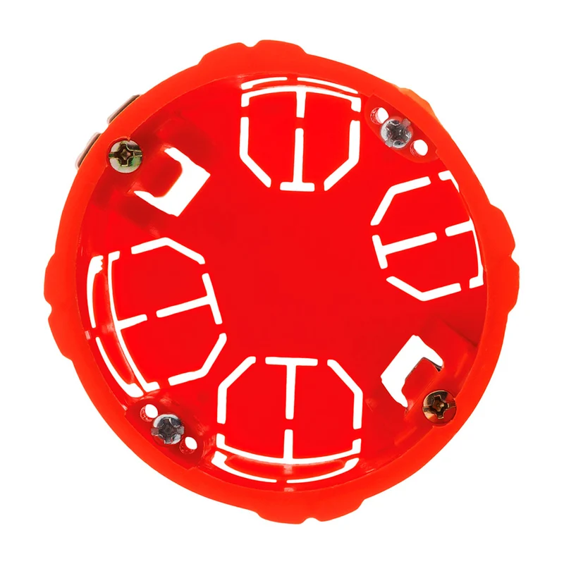 Lot de 5 boîtes d'encastrement cloison sèche Ø67x40mm - Rouge - Zenitech