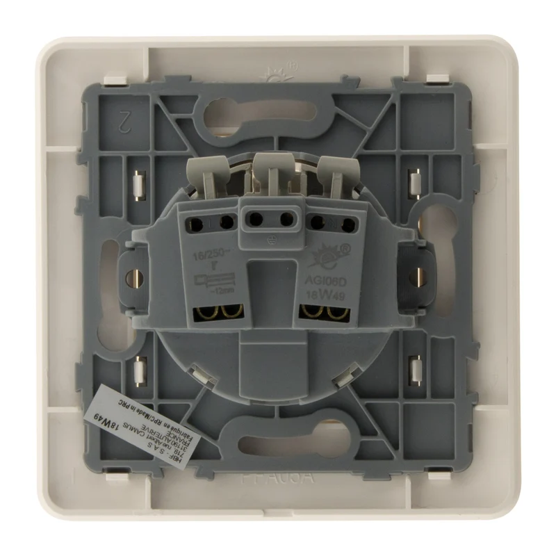 Prise encastrable Schuko 16A - Blanc - Artezo - Zenitech