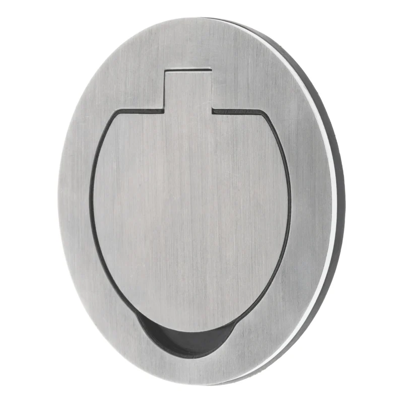 Prise de sol étanche ronde Initiale 16A - 2P+T IP55 - Métal Brossé - Protec