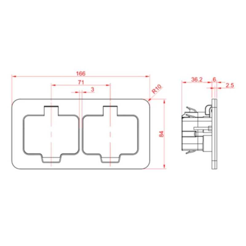 Prise de sol Initiale 16A 2P+T IP55 - Protec