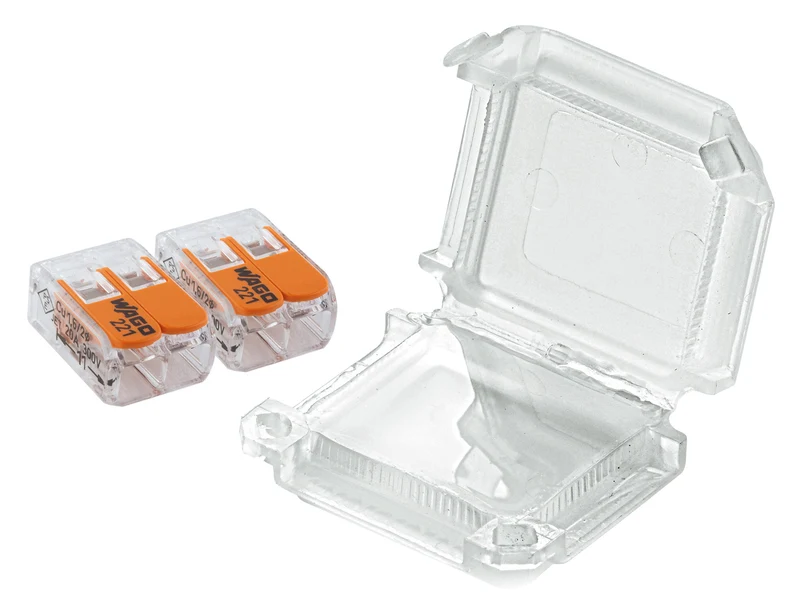 Lot de 2 boîtiers de connexion étanches IPX8 2 entrées S221 - Wago